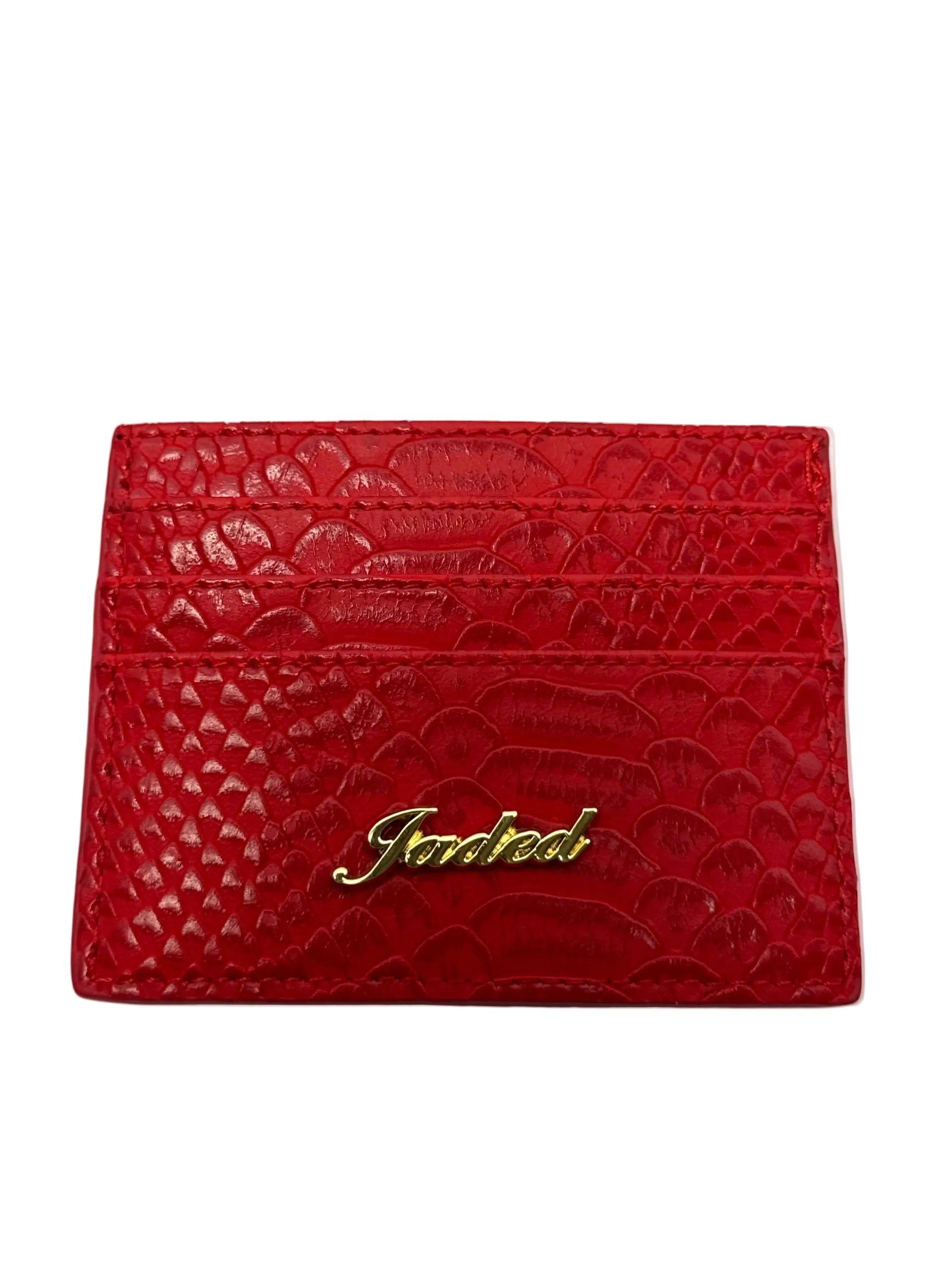Red & Gold Jaded Cardholder